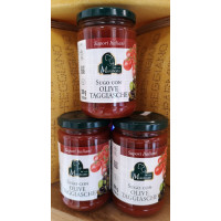 Sos pomidorowy z oliwkami Taggiasca - Sugo con olive Taggiasche