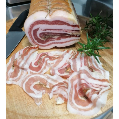 Pancetta Preivi Włoski Boczek Dojrzewający ze Skórką | Brizio